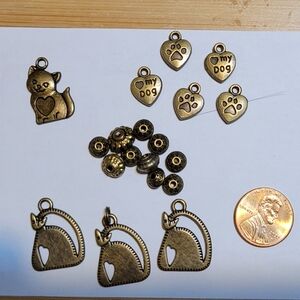 DESTASH:  Bronze Charms and Jump Rings